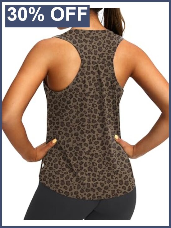 Tops - Racerback Athletic Tank Top UPF 50+ 4-Way Stretch Breathable Workout